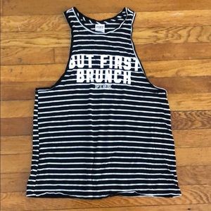 PINK sleep brunch muscle tee